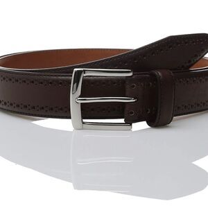 Johnston & Murphy Men's Perfed-Edge Belt 36 Mahogany